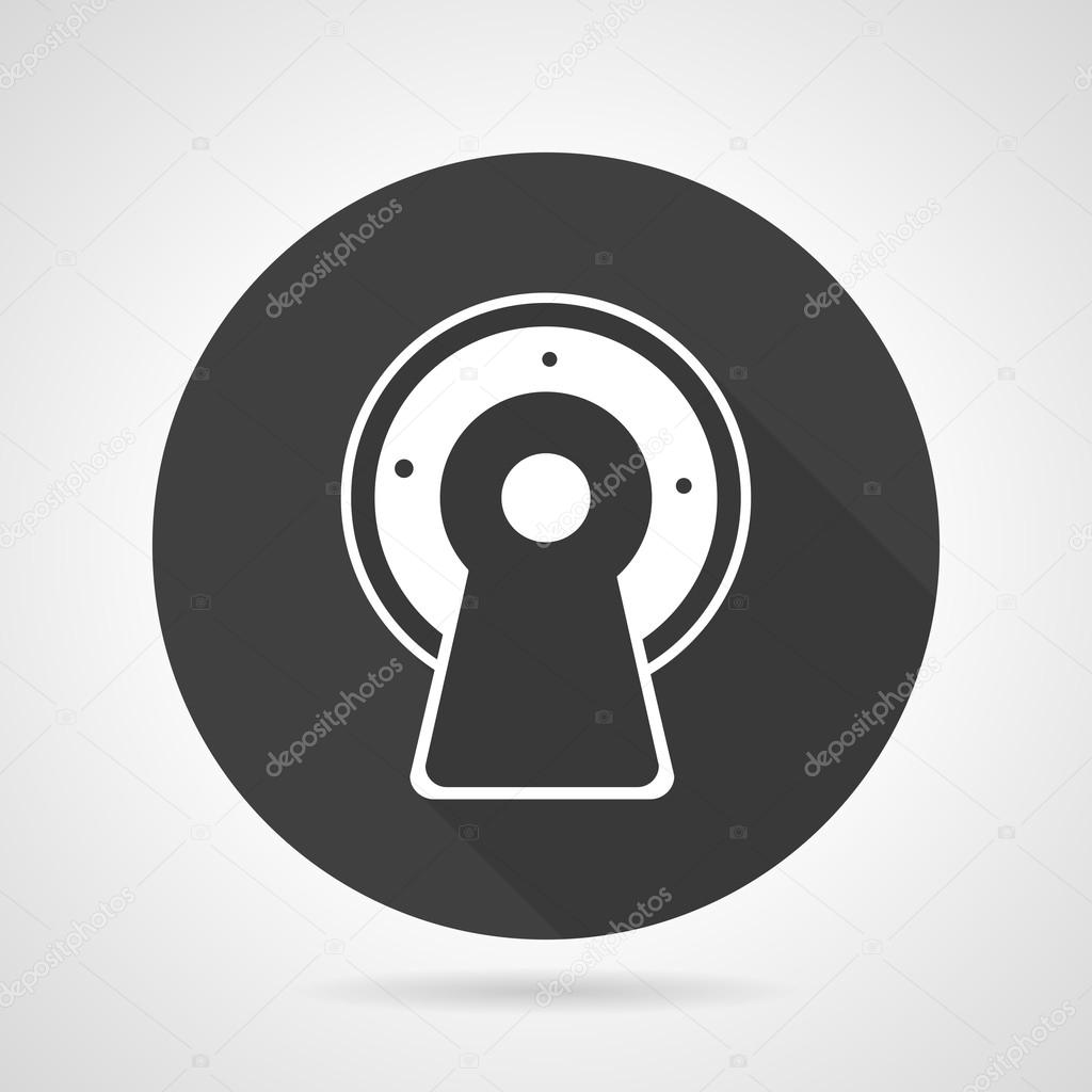 MRI black round vector icon