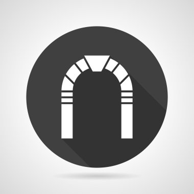 Round arch black vector icon clipart