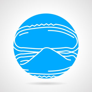 Midye soyut yuvarlak vektör simgesi