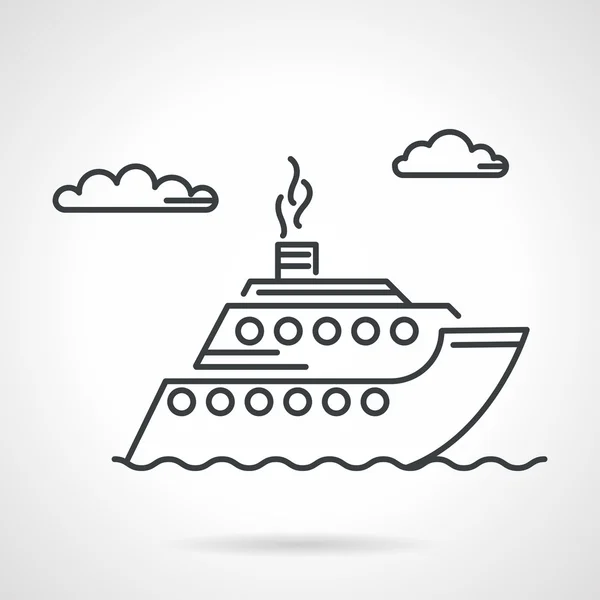 Cruise liner icona vettoriale nero — Vettoriale Stock