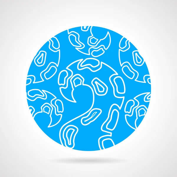 Tentacles abstract blue vector icon — Stock Vector