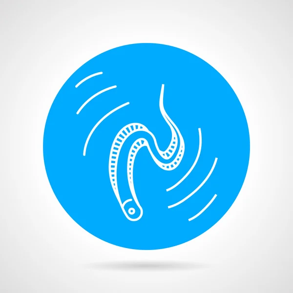 Anguila icono vector redondo azul — Archivo Imágenes Vectoriales