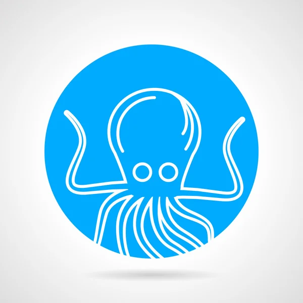 Pulpo abstracto icono vector redondo — Archivo Imágenes Vectoriales