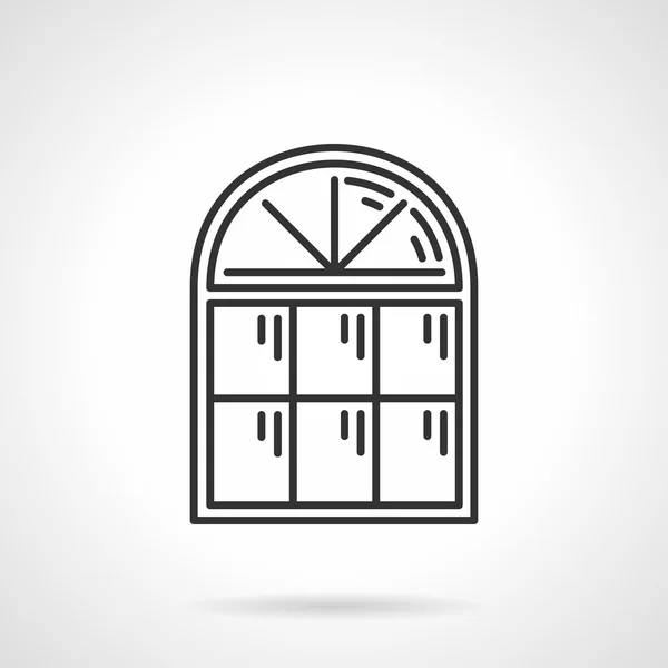 Vintage arco ventana vector icono — Vector de stock