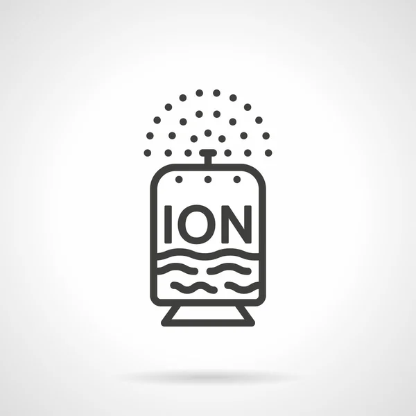 Düz çizgi tasarım Ionizer vektör simgesi