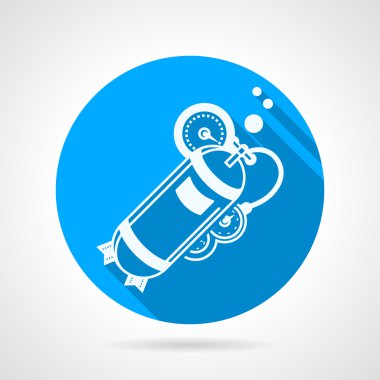 Aqualung mavi yuvarlak vektör simgesi