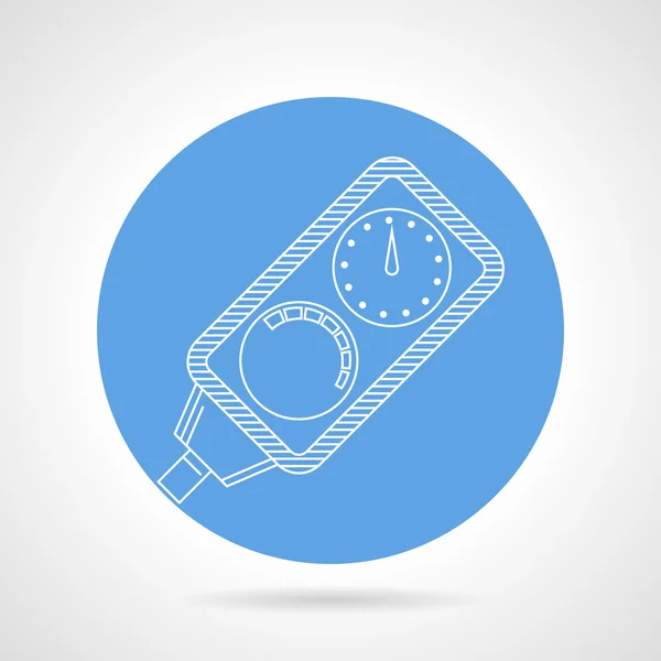 Diving console round vector icon — Stock Vector