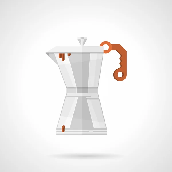 Cafetière couleur plate vecteur icône — Image vectorielle