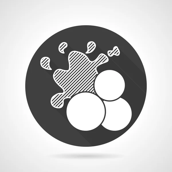 Paint balls black round vector icon — Stock Vector