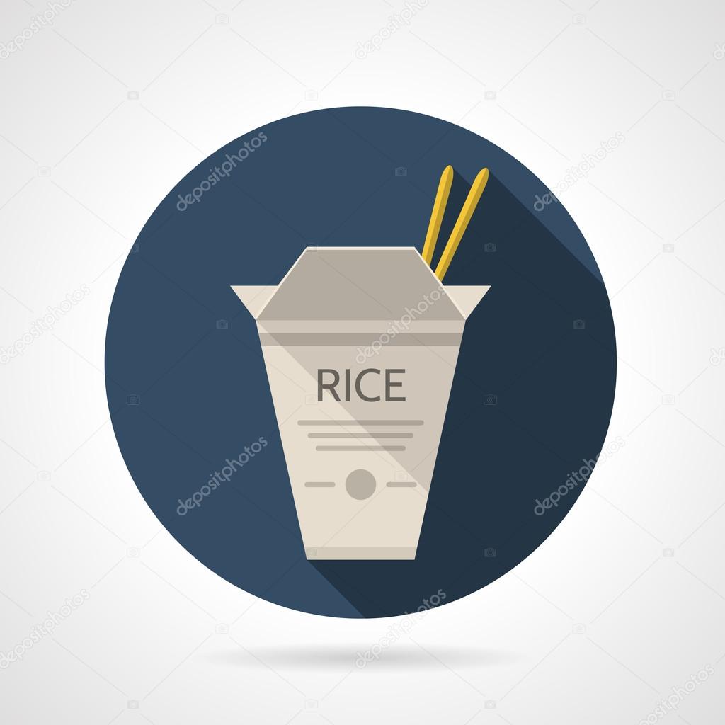 Rice box flat round vector icon — Stock Vector © YershovOleksandr1 ...