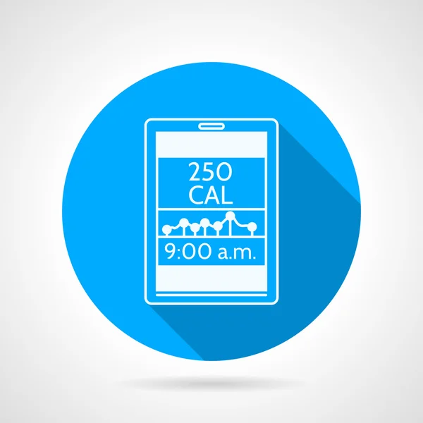 Contour vektor ikonen för kalori kontroll app — Stock vektor
