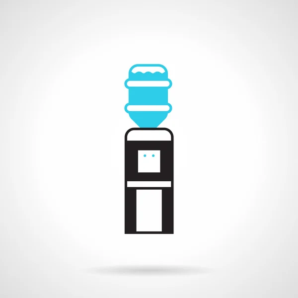 Distributeur d'eau noir icône vectorielle plate — Image vectorielle