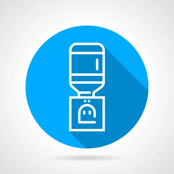 Distributore d'acqua ufficio blu rotonda icona vettoriale — Vettoriale Stock