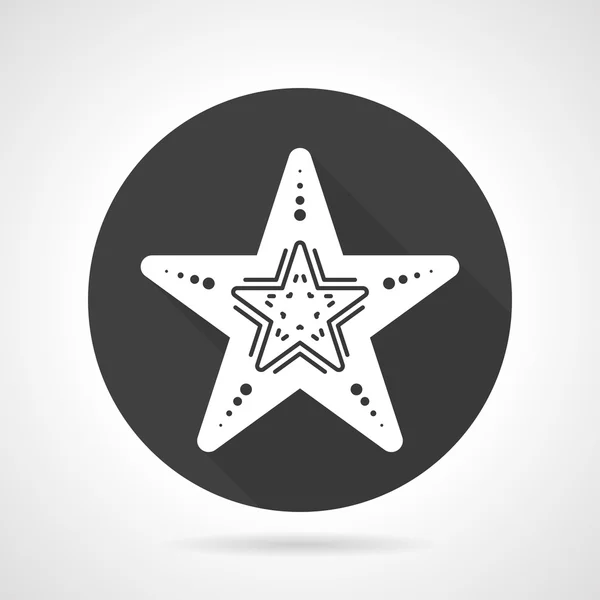 Hvězdice černé kulaté vektorové ikony — Stockový vektor