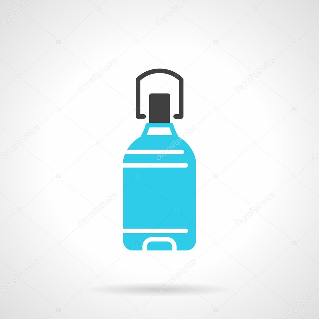 Potable water bottle blue vector icon