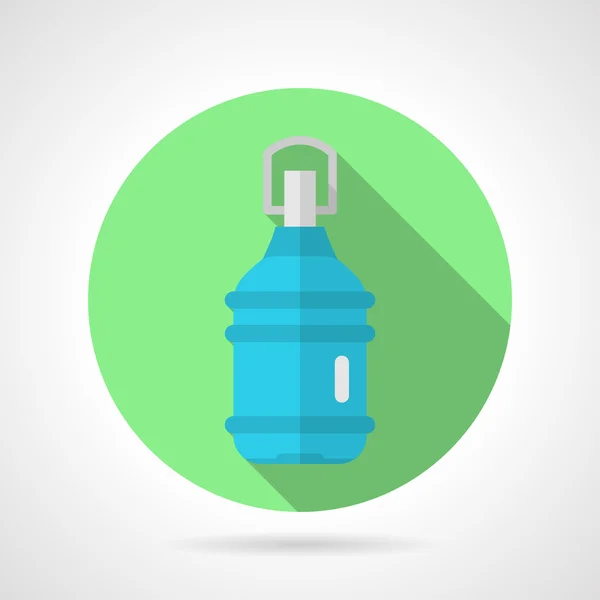 Icono de vector redondo plano agua embotellada — Vector de stock