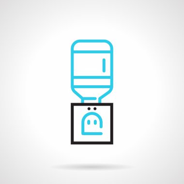 Cooler black and blue line vector icon