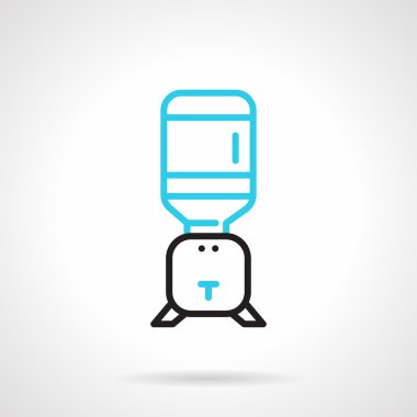 Flat line vector icon for home water cooler