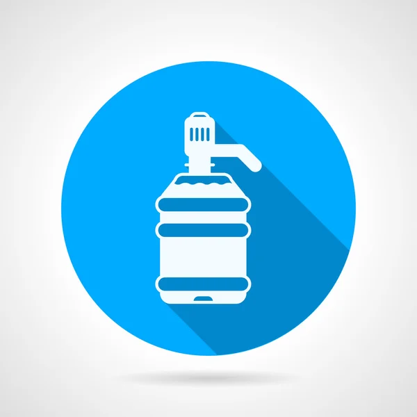 Round vector icon for white bottle — Stockvector