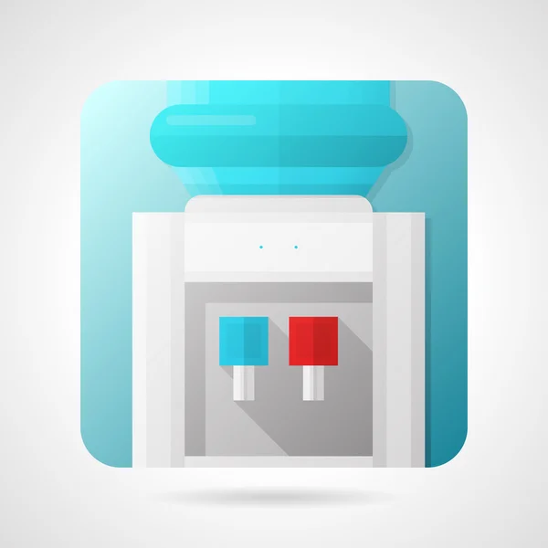 Flat stylish vector icon for water dispenser — Stock vektor