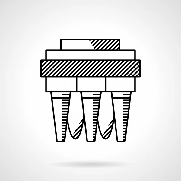 Wasserfilter-System Linie Vektor-Symbol — Stockvektor