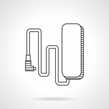E-bike charge line vector icon