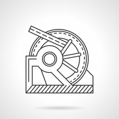 Vinç mekanizmasını satırı vektör simgesi