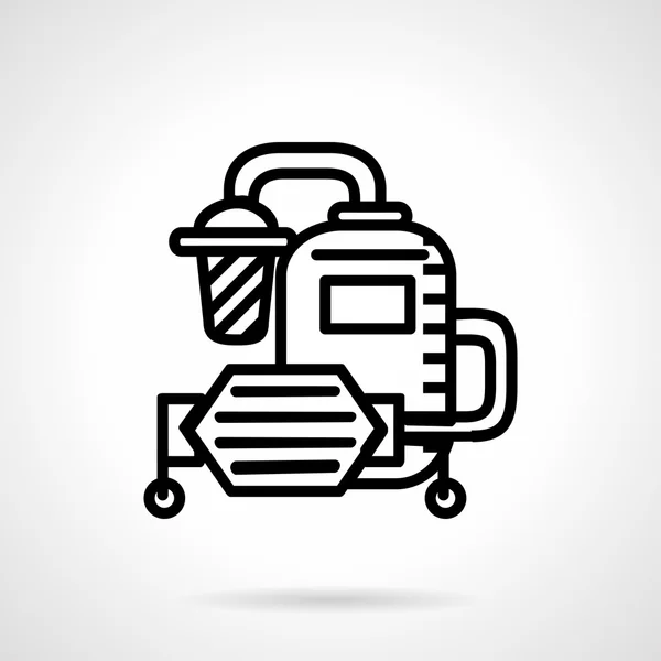 Water system flat line vector icon — Stockový vektor