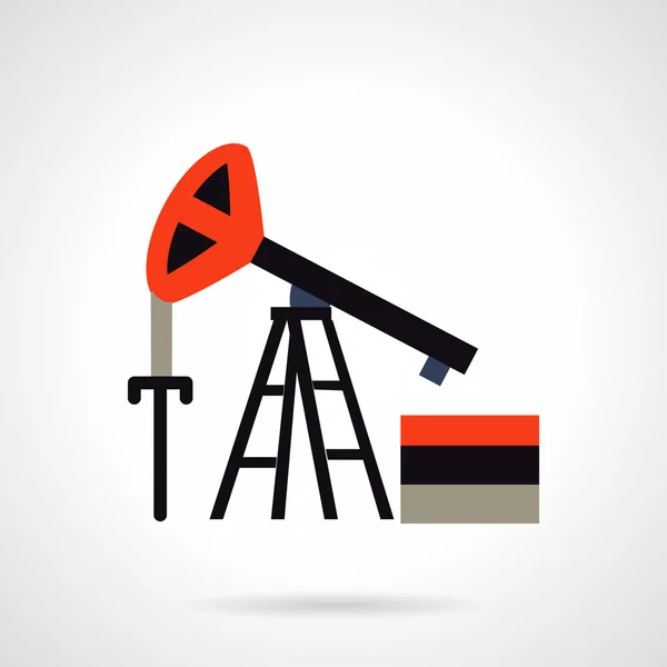 Oil extraction flat vector icon — Stock Vector