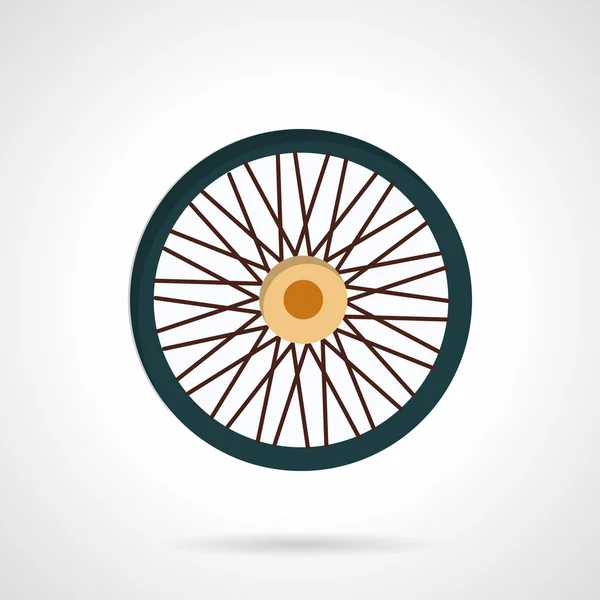 Ícone vetorial de cor plana para roda de bicicleta —  Vetores de Stock