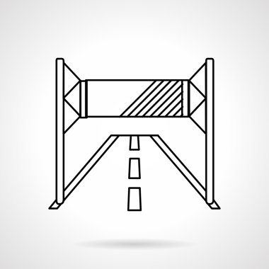 Road advertising line vector icon