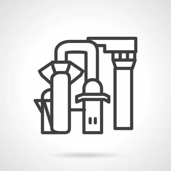 Desalination station line vector icon — Stockvector