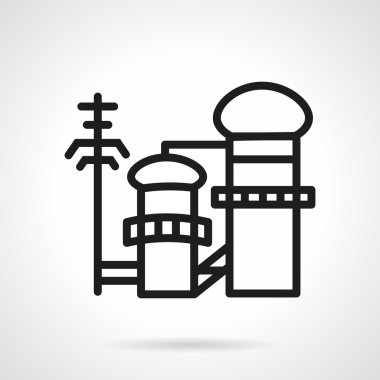 Pulp and paper factory vector icon