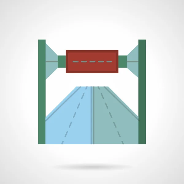 Highway billboard flat vector icon — Stockvector