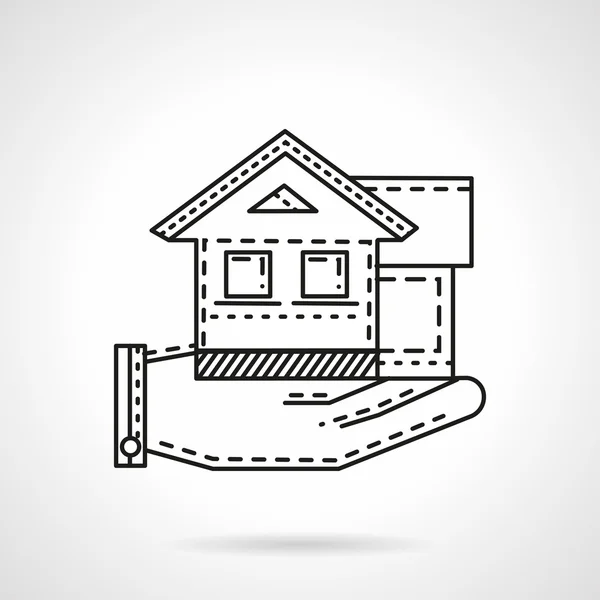 Rental house line vector icon — Stock Vector