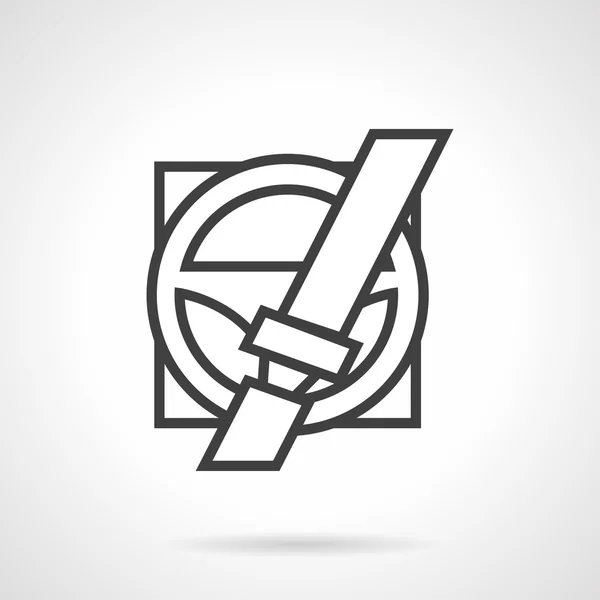 Driver safety line vector icon — Stockvector