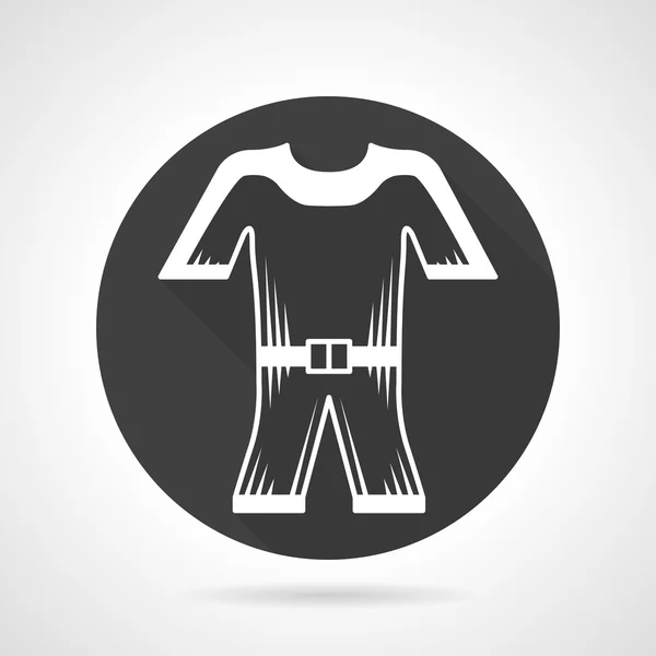 Wetsuit black round vector icon — Wektor stockowy