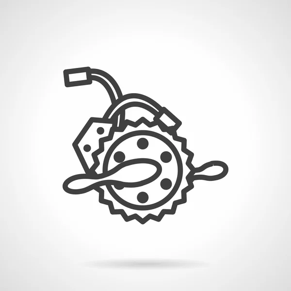 Electric bike parts line vector icon — Stockový vektor