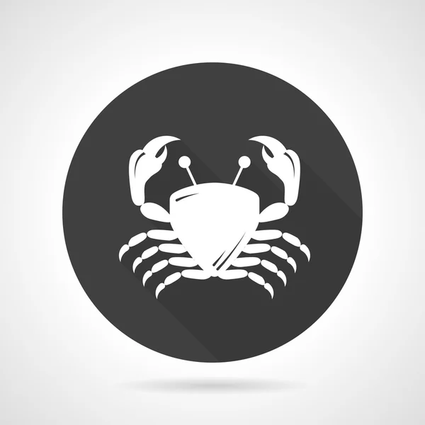 Crab black round vector icon — 图库矢量图片