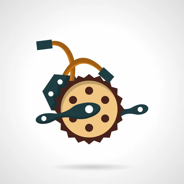 Bike crank flat vector icon — Stock Vector