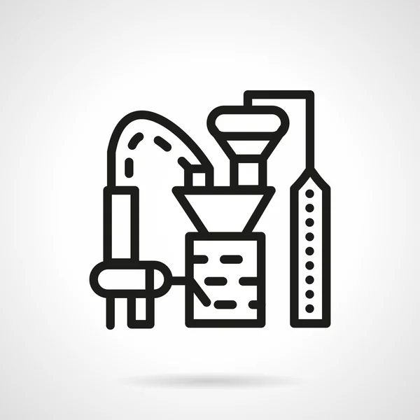 Processing crops factory line vector icon — Wektor stockowy