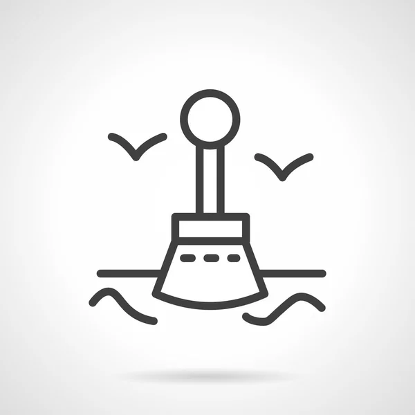 Navigational buoy line vector icon — Stok Vektör