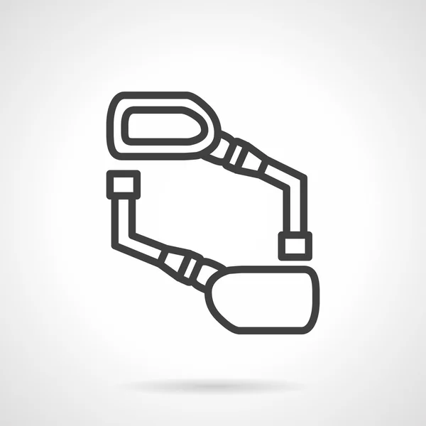 Bike mirrors black line vector icon — 스톡 벡터