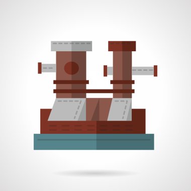 Demirleme baba düz vektör simgesi