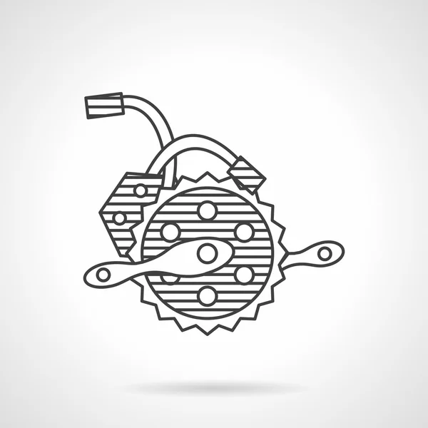 Electric bike crankset vector icon — Stockvector