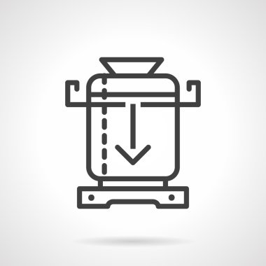 Coffee mill line vector icon