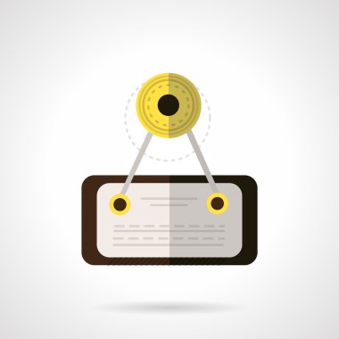 Door signboard flat vector icon