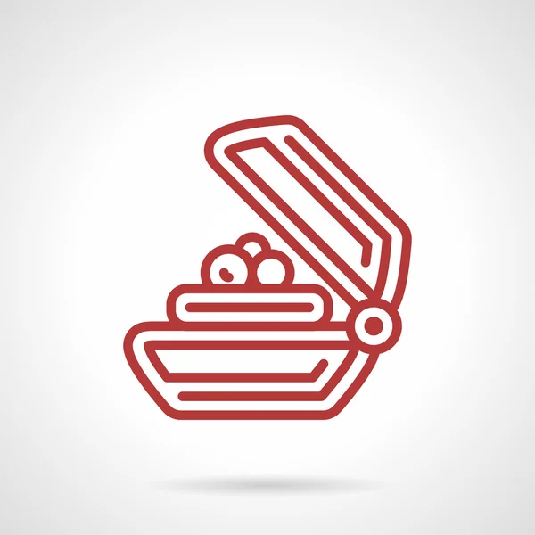 Soap bar red line vector icon — Stockvector