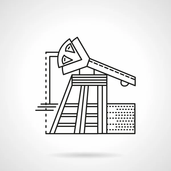 Line vector icon for oil pump — Stock Vector