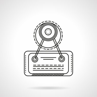 Tabela çizgi vektör simgesi